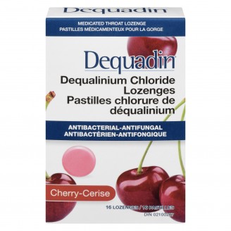 Dequadin Medicated Cherry Throat Lozenges, Cherry - 16 Lozenges
